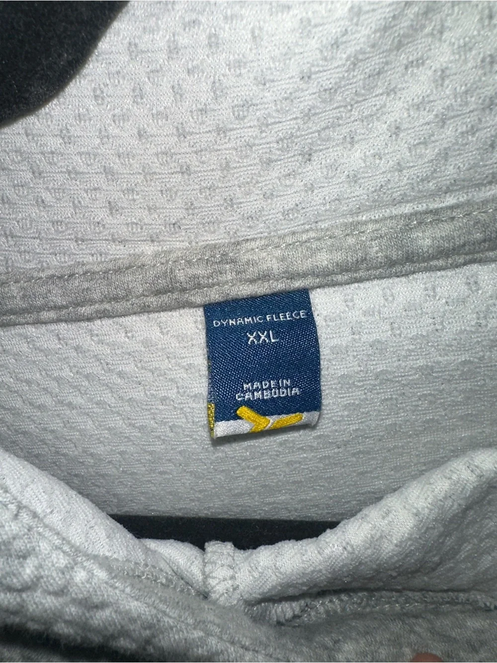 Old Navy Heathered Light Gray Quilted Hoodie - Picture 2 of 2